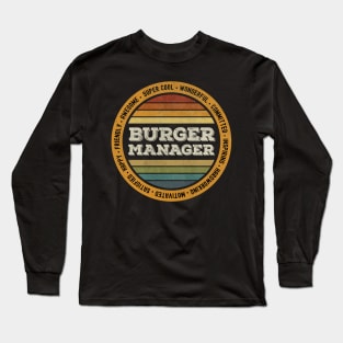 BBQ Lover Burger Manager Long Sleeve T-Shirt